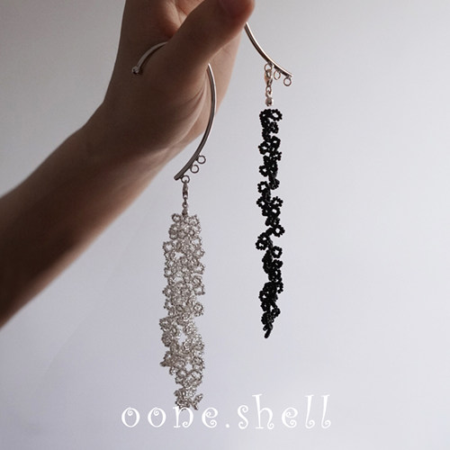 一颗贝壳原创耳挂串珠设计