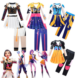 万圣节猎魔女团kpop demon hunters服装鲁米佐伊米拉儿童cos服