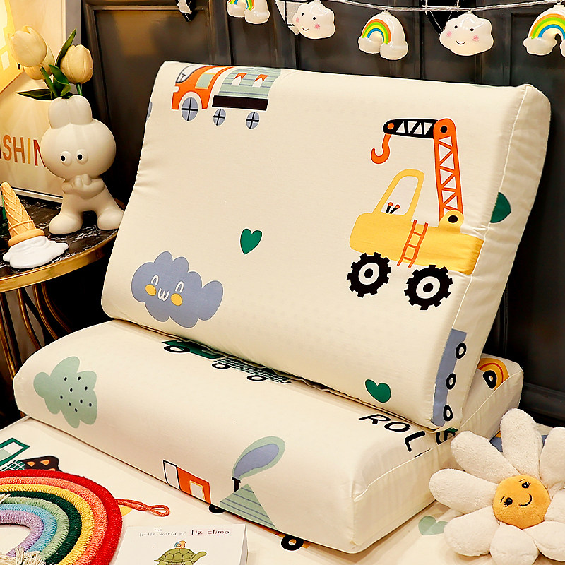 速发纯棉6棉乳胶枕套一对装儿童整头枕头套0x50单全枕芯内胆套40x