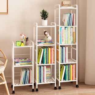 速发儿童落组书架多层自合地由可移动简易收纳客厅阅读铁艺角落置