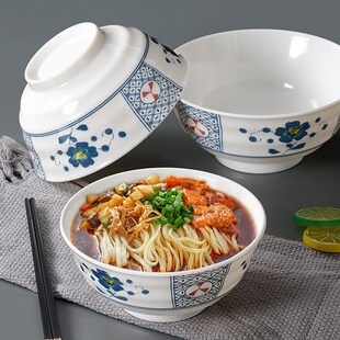 速发2025密胺餐具面碗商用仿瓷担面线油泼面拉面碗汤粉汤面米担汤