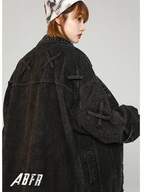 速发复古高仔牛街外套春秋2025新风港款设计感宽松休闲潮流夹克