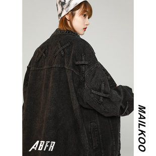 速发复古高仔牛街外套春秋2025新风港款设计感宽松休闲潮流夹克