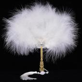 羽毛团扇超仙气扇子创意手持扇古风扇女神摄影拍照表演舞蹈道具扇