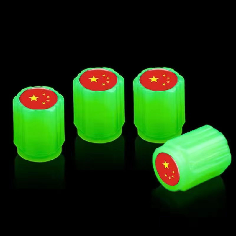 夜光轮胎气嘴帽汽车轮胎气门嘴帽盖摩托车用创意实用气门芯中国