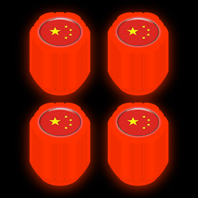 夜光轮胎气嘴帽摩托电动车汽车气门嘴帽真空胎发光气门芯盖套中国