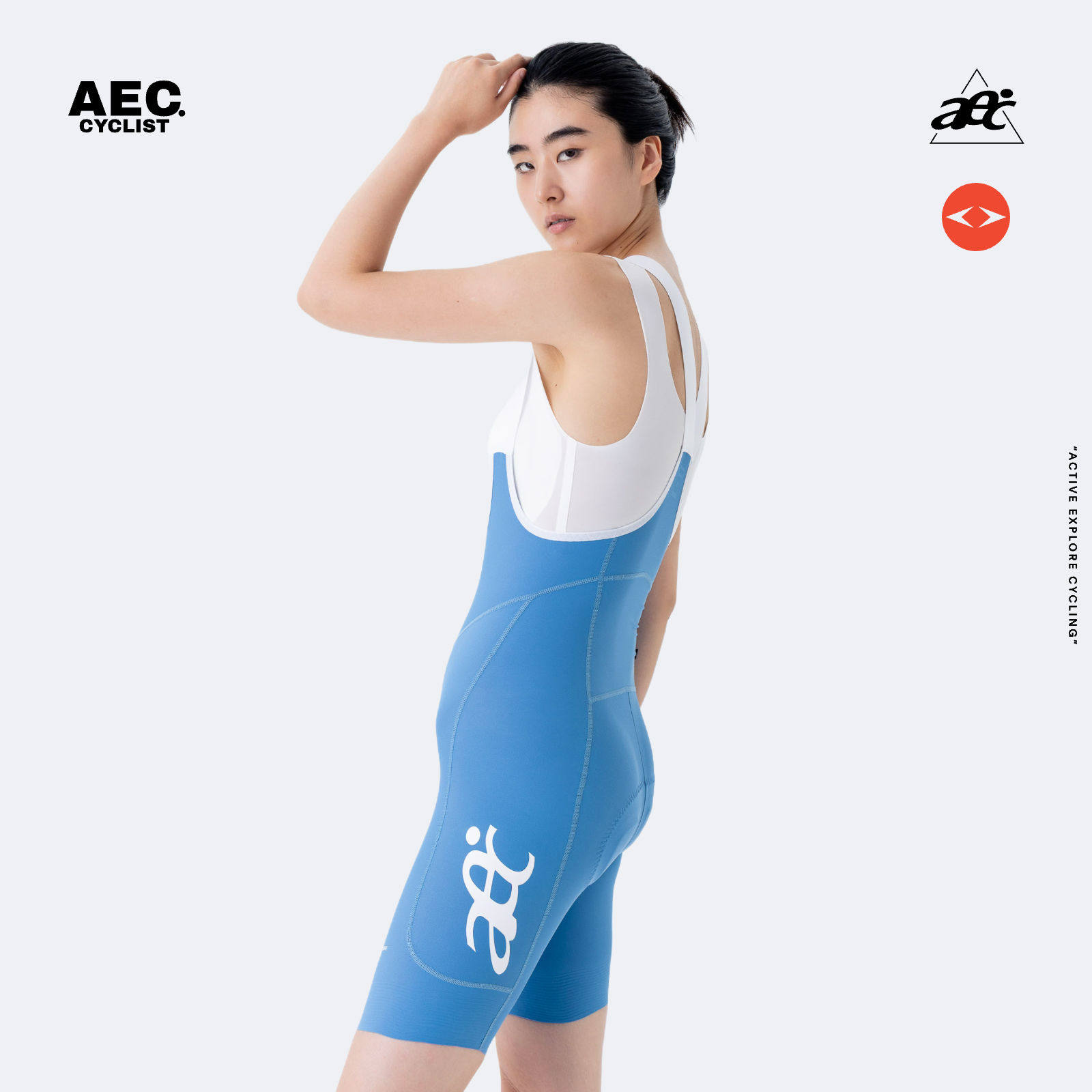 aec畅骑双箭头抱婴袋减震骑行裤2026夏女款骑行服公路车带屁垫短