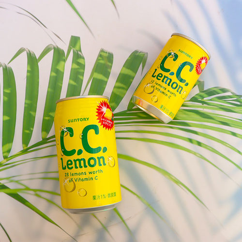 日本进口三得利柠檬cc苏打汽水