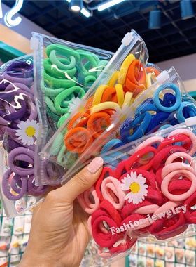 儿童皮筋女童头绳宝宝发圈小女孩扎头发不伤发橡皮筋毛巾圈麻花辫