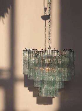 奢式MUANO客厅灯轻中古别墅复式楼梯吊灯美式R玻璃43943主卧室灯