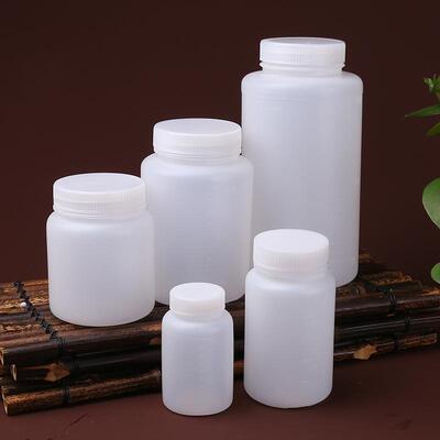 厚半透明带刻度耐酸碱H试PE大口窄口化工液D体分装塑加料JXE剂瓶