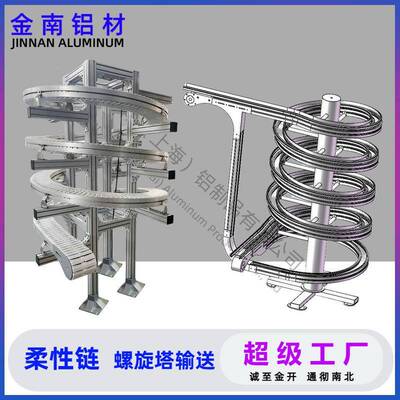 金南5 10骨链输送线柔性链螺旋塔JWT输送机螺 跃层链板旋龙输送机