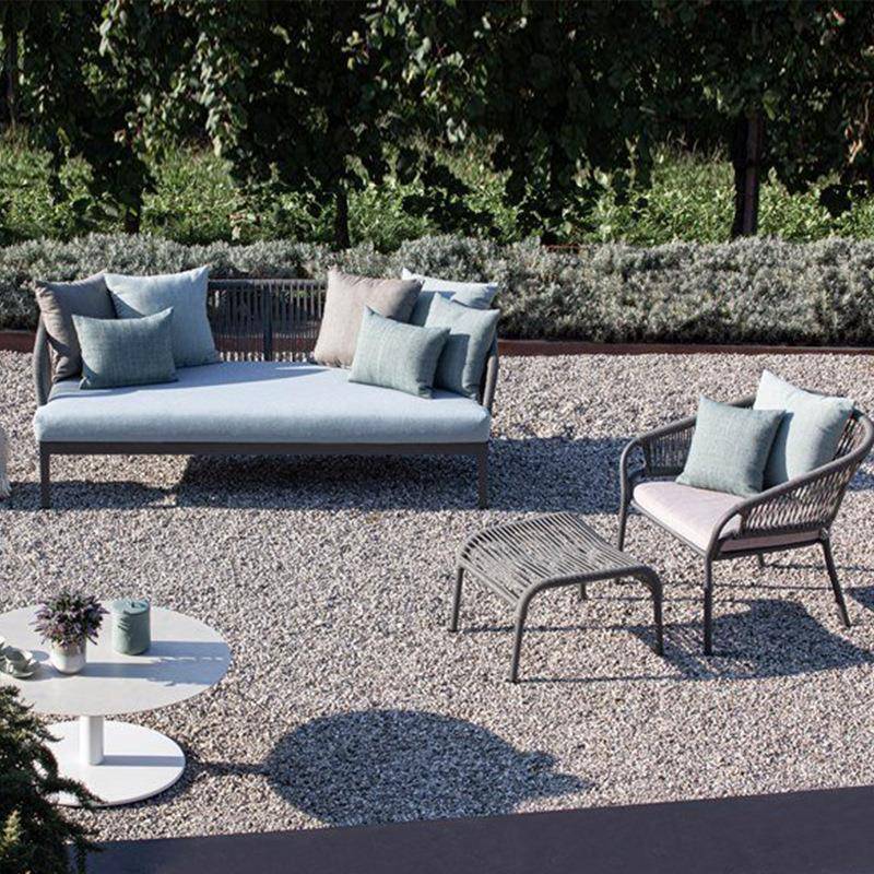 定户外沙户发室外露天花园制防水防晒沙藤编发庭院阳米莱沙发台休