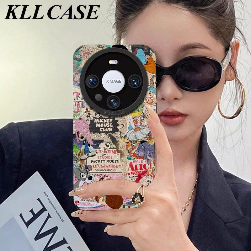 迪士尼海报适用华为mate80pro手机壳新女款彩绘m70pro+小羊皮60全包防摔m50可爱时尚40e卡通pura80ulta保护套