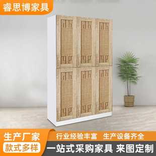 多层木质更衣柜厂家批发舞蹈室游泳馆员工储物柜健身房洗浴衣柜