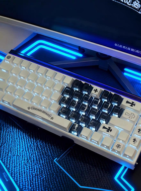 克罗心3.0侧刻黑色透明键帽透光高颜值 适配迈从狼蛛前行者等键盘