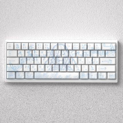 文绍中野三玖键帽二次元主题个性正刻PBT原厂高度适配60 65 68