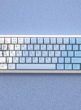 文绍二次元主题绫波丽正刻键帽原厂高度PBT适配60 63 64 65 68