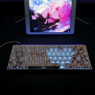 楪祈2.0键帽原厂高度侧刻透光ace68 x87醉鹿a75 迈从jet75 atkrs6