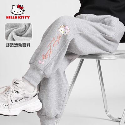 女童加绒裤子秋冬款一体绒