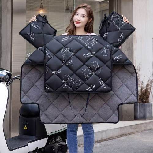 电动车挡风被冬季加绒加厚电瓶摩托车防水防风罩春秋四季通用新款