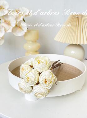 复古折扇手捧花仿真花束新娘结婚领证假花客厅餐桌摆件秀禾装饰花