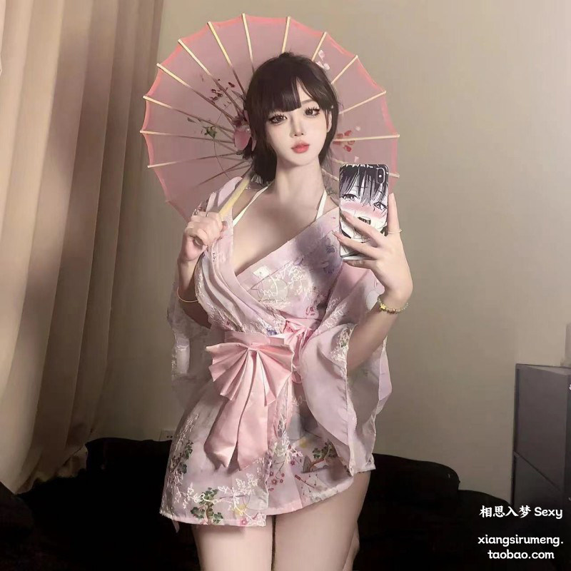 日系性感和服连衣裙qqny