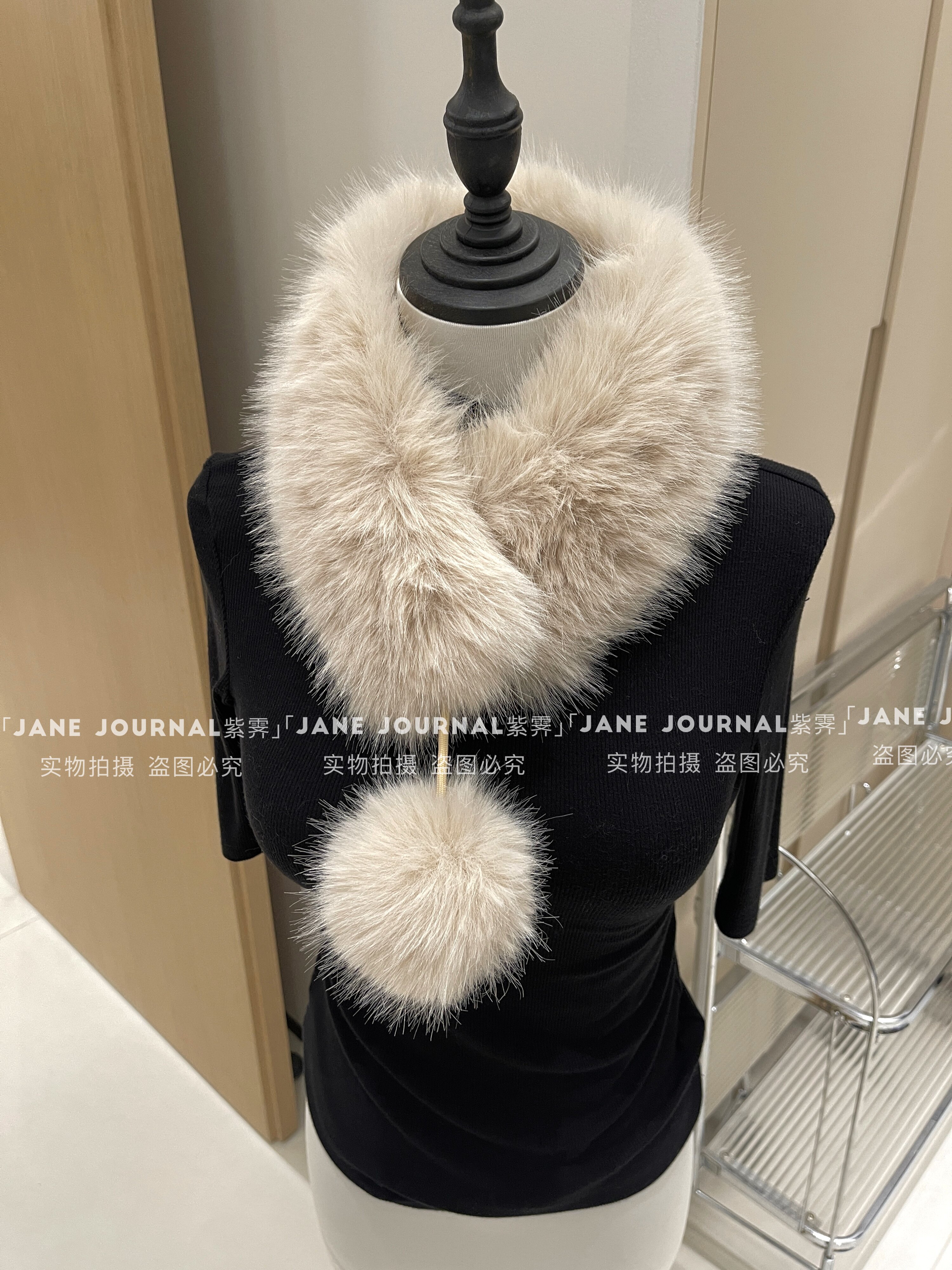 Jane·京城大小姐暖乎乎冬日升级版双面毛毛围脖仿狐狸毛磁吸