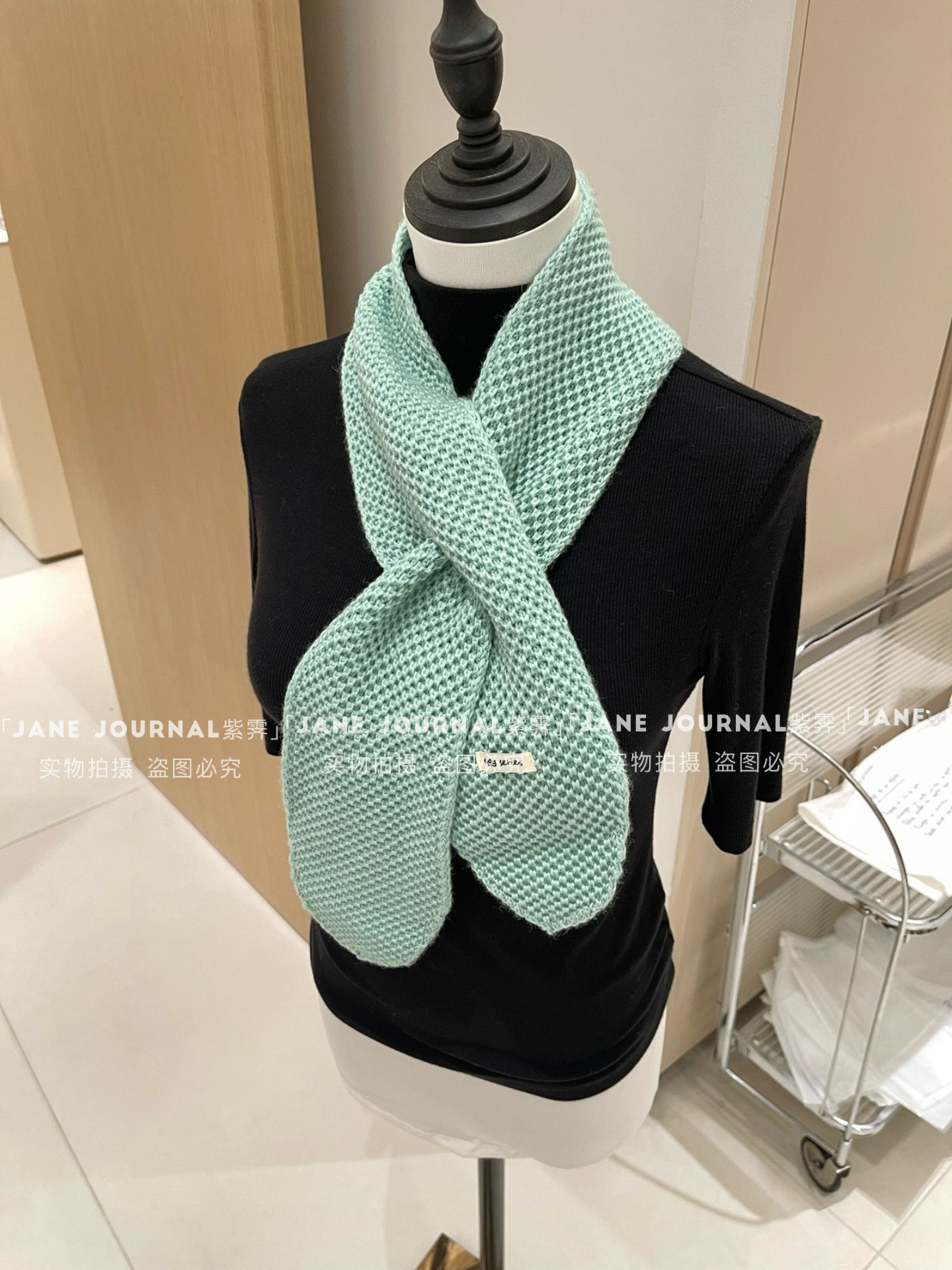 Jane·韩代氛围感针织小围巾百搭出片围脖护颈保暖女
