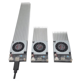 笔记本键盘温控散热器铝合金散热风扇固态硬盘盒散热片带风扇静音