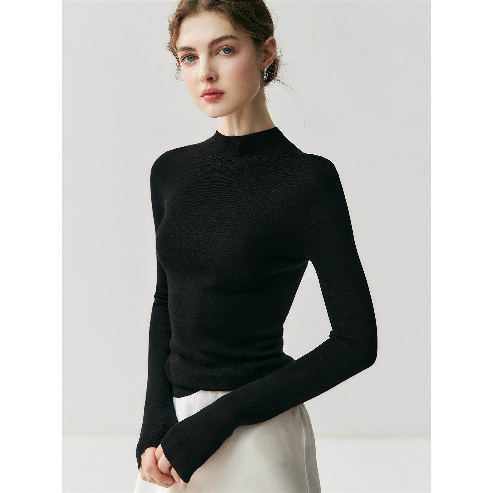 无缝一线100%纯山羊绒女秋冬款半高领薄款毛衣内搭修身打底针织衫,个性定制/设计服务/DIY,棉服工装,淘宝优惠券,粉丝福利购,淘宝优惠卷