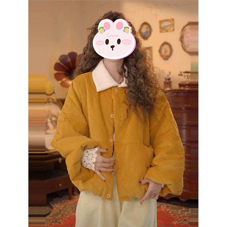 2025冬季新款设计感圆领百搭棉服女韩系纯色宽松显瘦保暖棉衣外套,个性定制/设计服务/DIY,棉服工装,淘宝优惠券,粉丝福利购,淘宝优惠卷