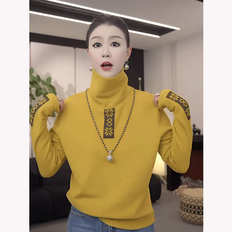 半高领显瘦卫衣打底衫女2025秋冬新款高级感内搭高领洋气加绒上衣,个性定制/设计服务/DIY,棉服工装,淘宝优惠券,粉丝福利购,淘宝优惠卷