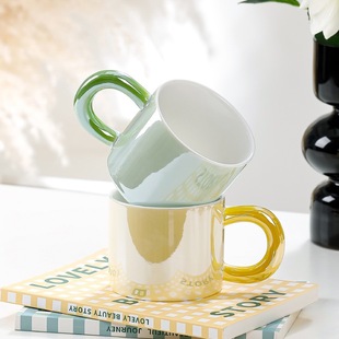 北欧马克杯珍珠釉陶瓷杯情侣高颜值in风杯子女水杯办公室咖啡杯