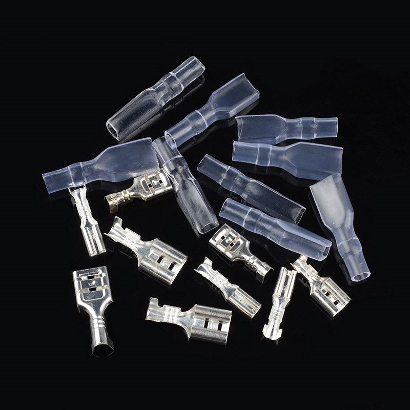 6.3/4.8/2.8mm插簧护套焊片插片冷压接线端子 按钮船型开关连接器