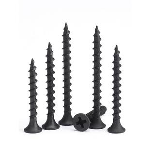 高强度干墙钉十字沉头自攻螺钉黑色纤维石膏墙板钉平木螺钉M3.5M4