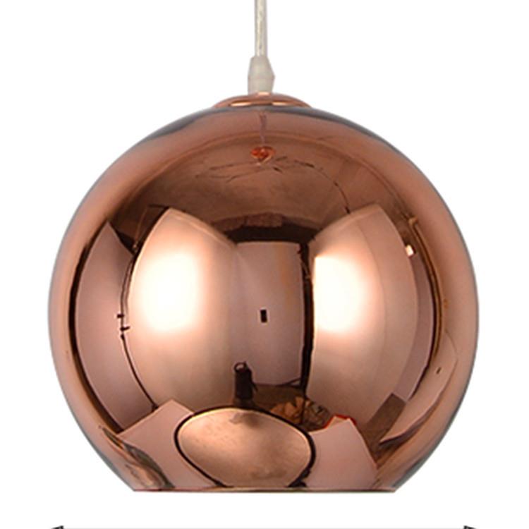 圆球玫瑰金古铜色玻璃吊灯餐厅客厅卧室吧台咖啡厅样板间展厅灯具