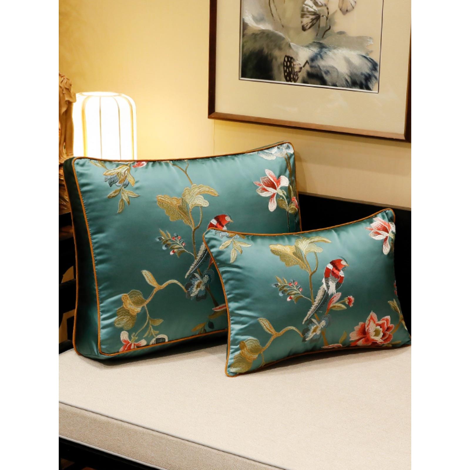 xyt中式靠枕床头靠垫大靠背客厅实木沙发抱枕套罗汉床软包靠背垫