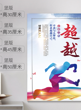 竖版励志电表箱贴纸自粘 客厅书房单位励志墙贴 配电箱装饰画努力