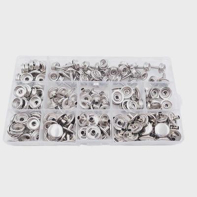 60套不锈钢螺丝大白扣按扣金属四合扣套K装帆布大力钳安装工具包