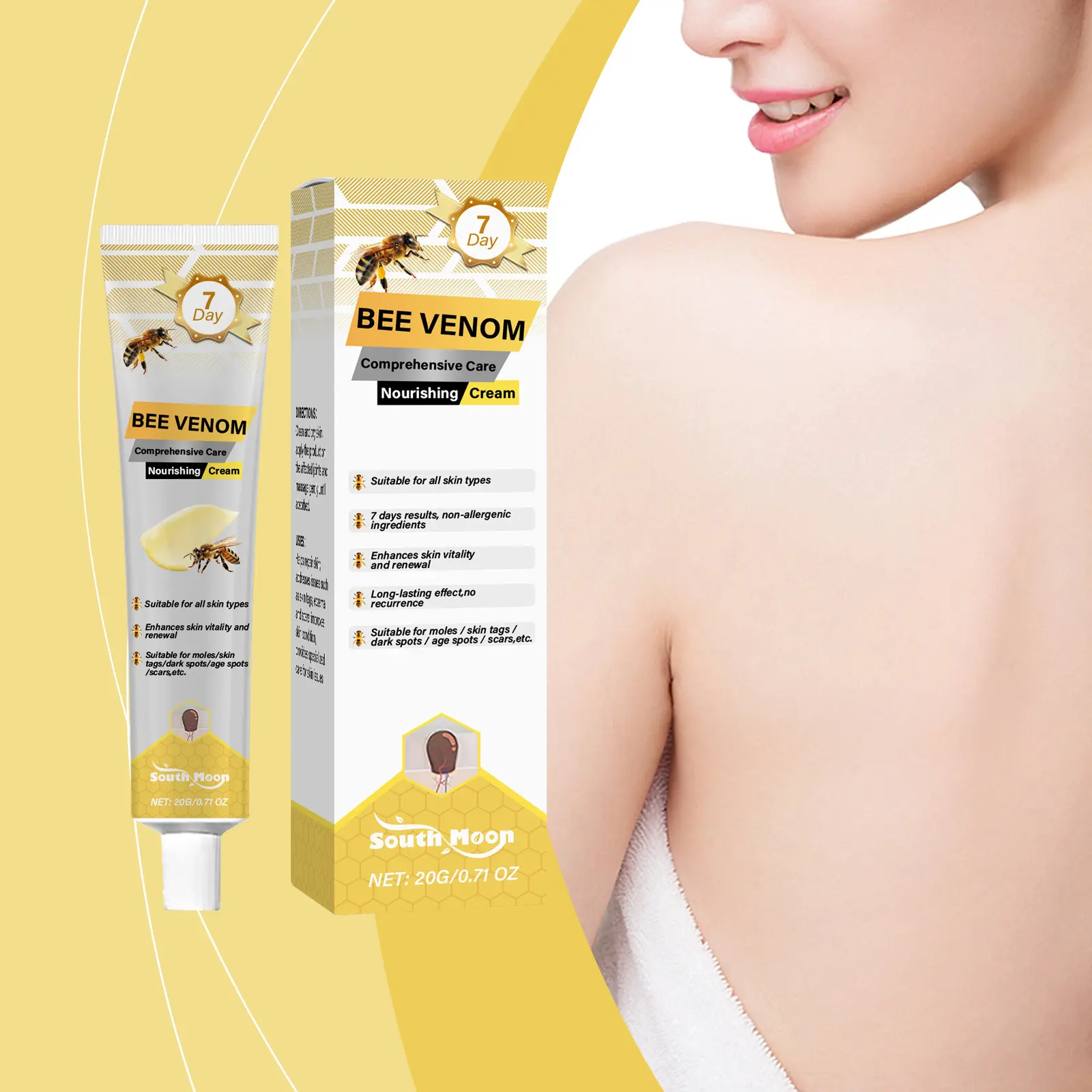 Bee Venom Skin Care Cream gently moisturises and soothes the