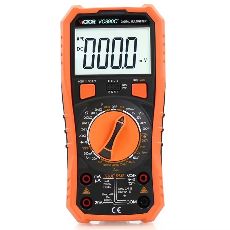 胜利万用表数字多功能oVC890D自动数字万能表高精度数显电容万用