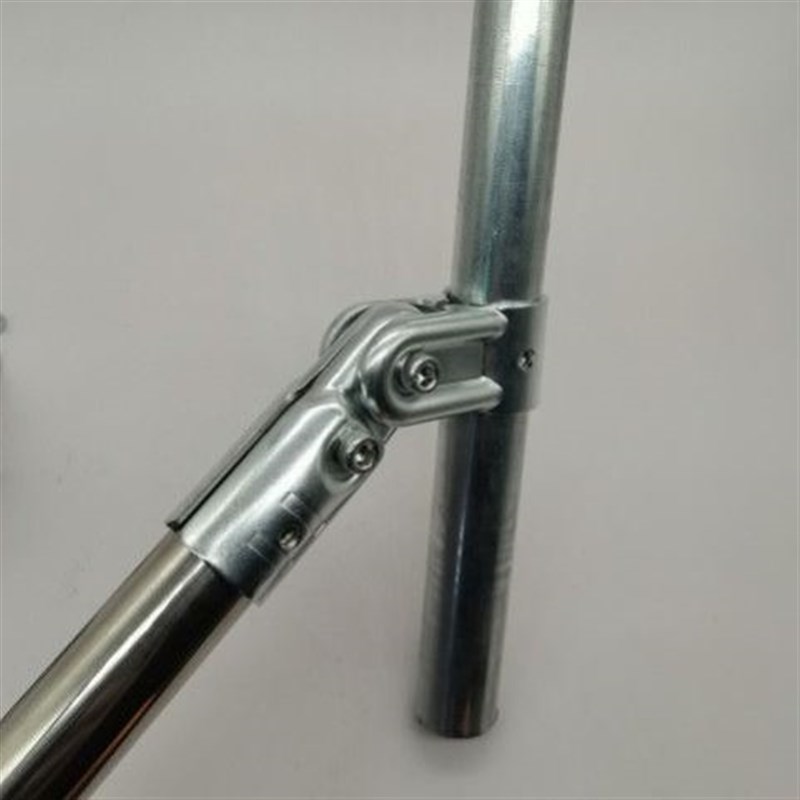 钢管斜撑25mm斜位支撑管接头配件连接器连接件不锈钢铁管连接配件