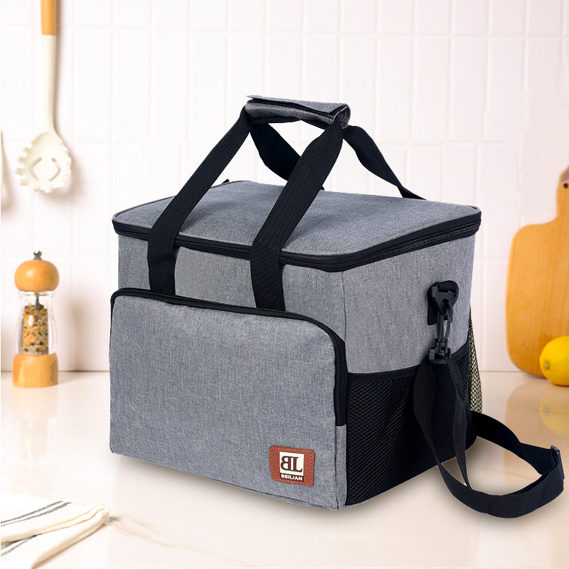 新款便携式手提保温包家用冷藏箱户外冰袋大容量饭盒包旅行野餐包