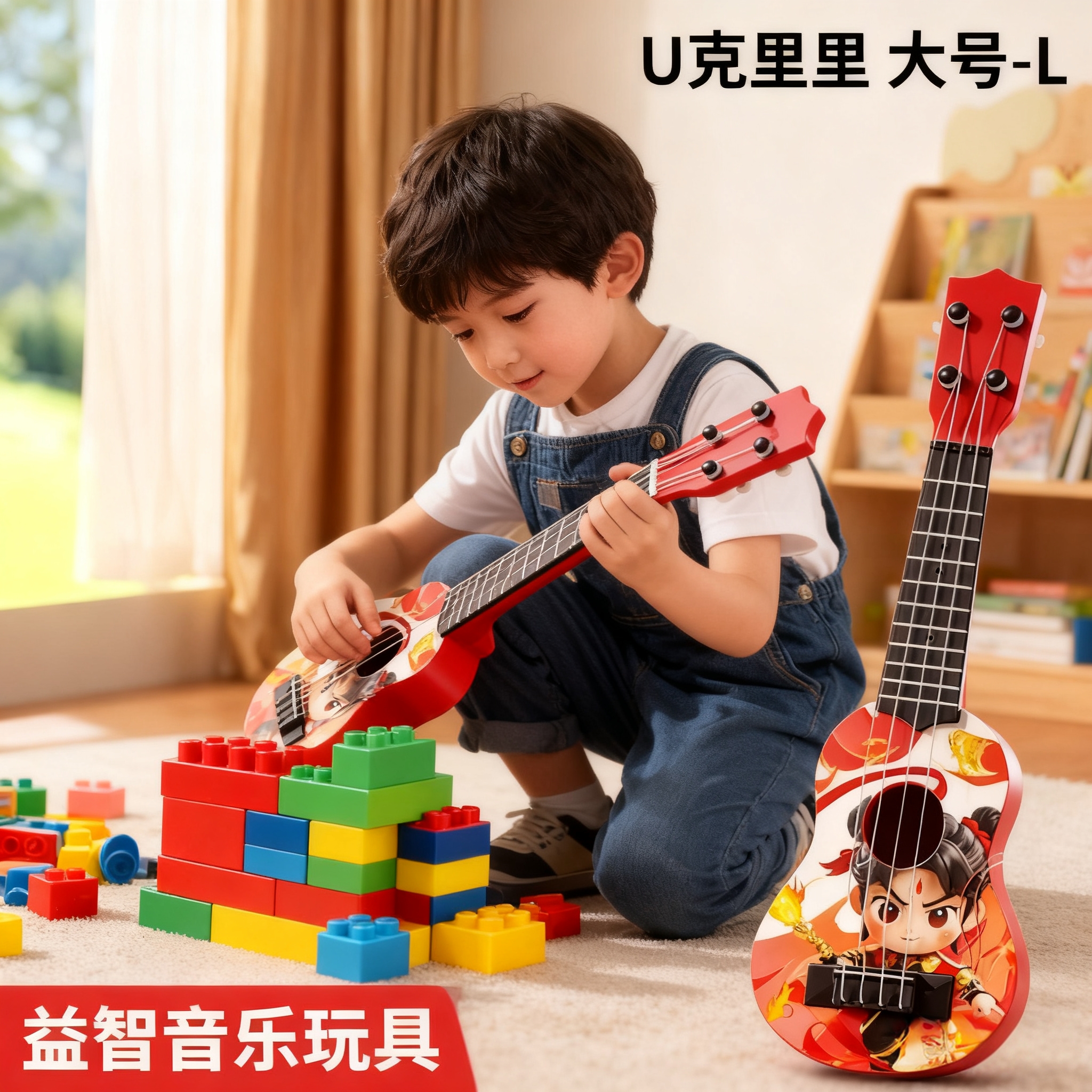 儿童尤克里里玩具乐器仿真吉他可弹奏启蒙益智乐器音乐玩具礼物