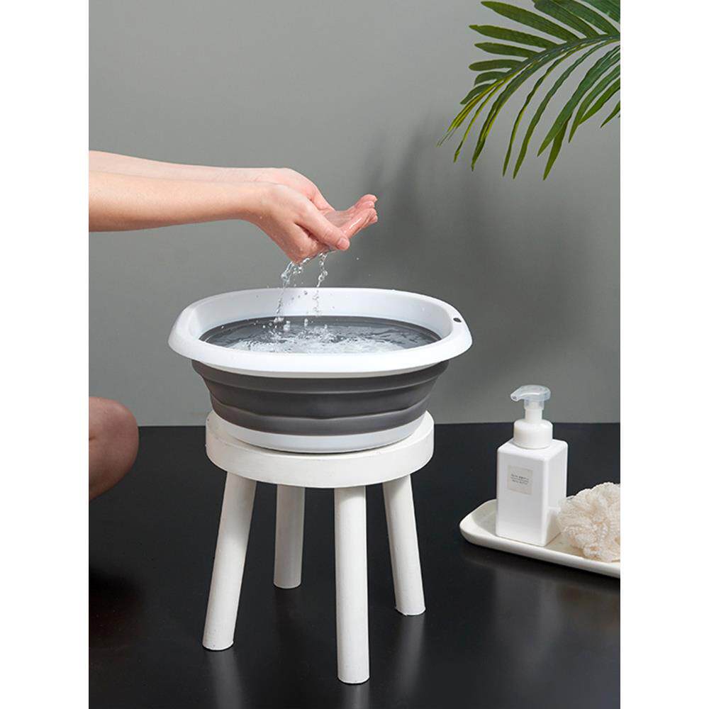 学生宿舍可折叠脸盆家用加厚小大号便携式旅行开学季洗脚洗衣面盆