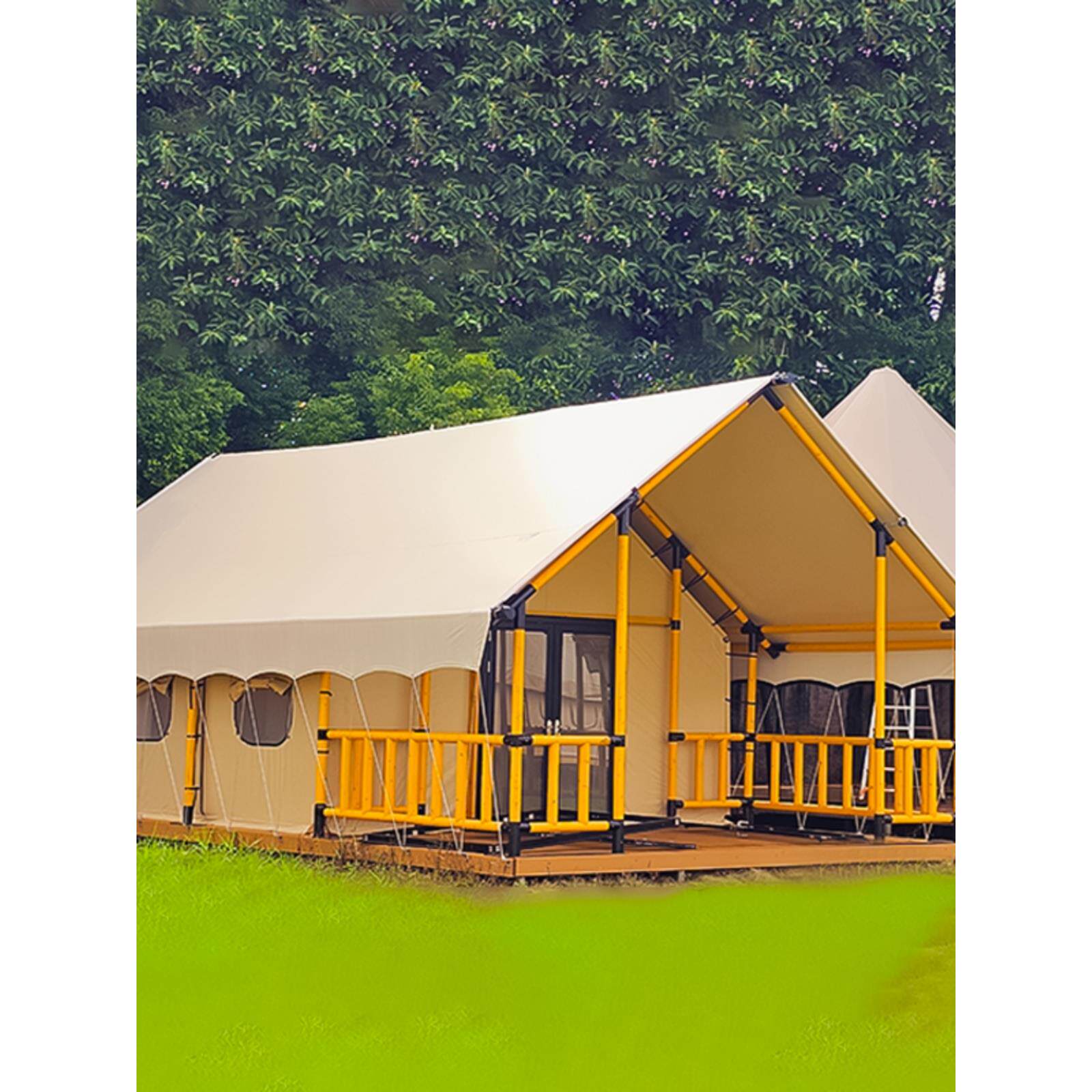 户外住宿帐篷酒店营地景区民宿屋脊帐休闲聚会木屋可拆式篷房防雨