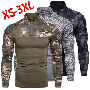 迷彩战术男T恤衫 shirt tactical Long camouflage 长袖 sleeved