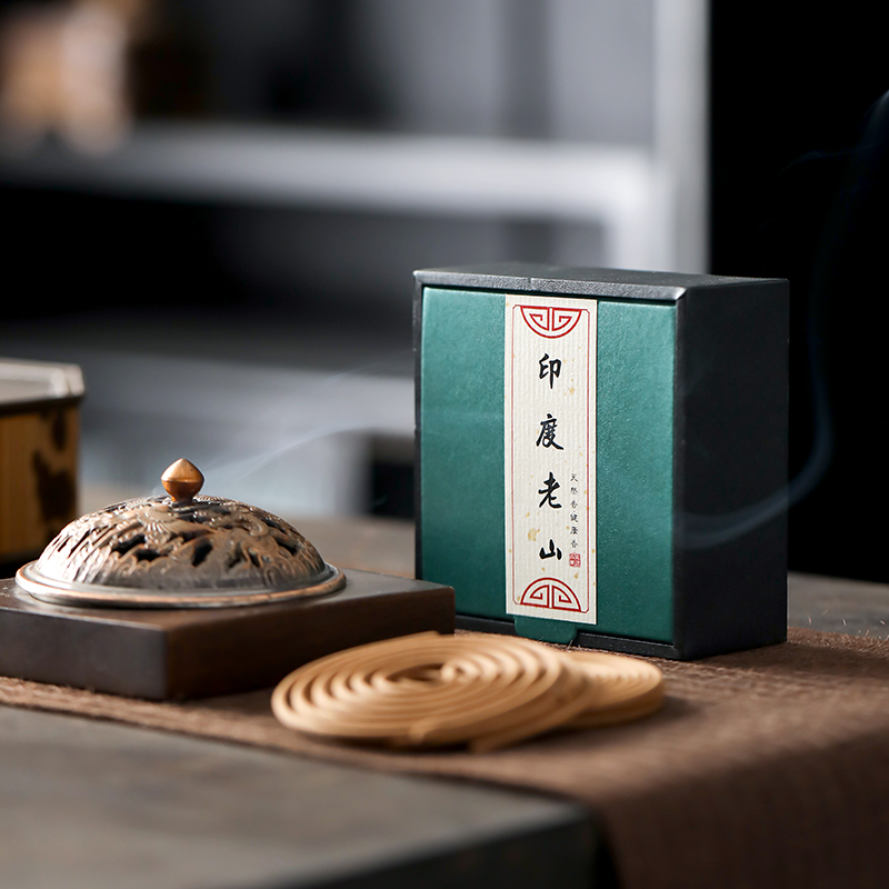 速发香礼盒空香线香家用老山檀香鹅梨中帐香净化盘气蚊香驱蚊