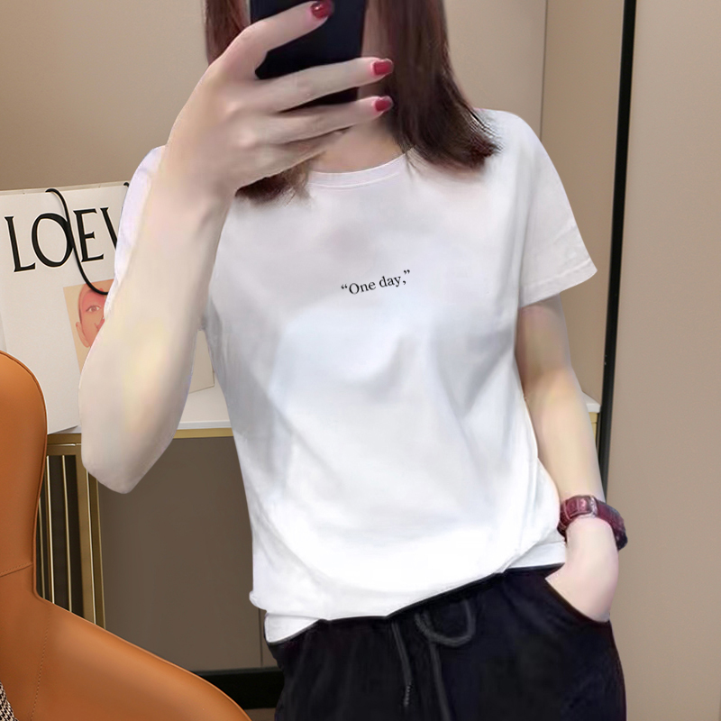 速发款肩白色小恤2025年新正欧货t衫洋气减龄上衣夏装is潮